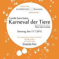 Karneval der Tiere - Schülerkonzert Klavierschule Berenstein
